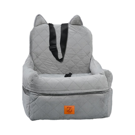 ZVRpet Pet Car Bed Gray Fully Detachable and Washable Memory Foam Covered Dog Car Seat Soft Fabric Easy to Install with Adjustable Straps Anti-Slip Bottom Cover for Back Seat  for Car SUV Outdoorfun Travel